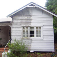 Exterior of house being cleaned