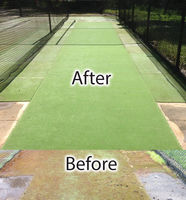 Before & After Cricket Pitch Cleaning